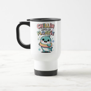 Chillin’ with My Floatie Shark Baby Kids Travel Mug