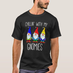 Chillin With My Gnomies Christmas Garden Gnome Xma T-Shirt