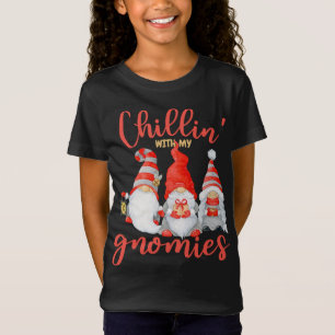 Chillin With My Gnomies Christmas Gnomes New Year T-Shirt
