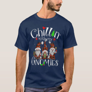 Chillin With My Gnomies Christmas Pamajas Family M T-Shirt