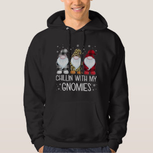 Chillin with My Gnomies Funny Family Gnomes Christ Hoodie