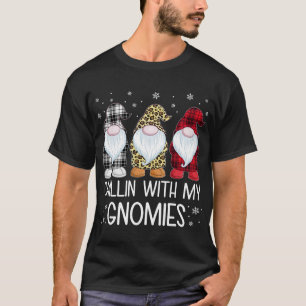Chillin with My Gnomies Funny Family Gnomes Christ T-Shirt