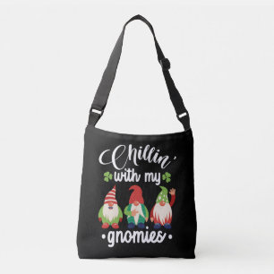 Chillin' With My Gnomies Funny St Patrick's Day Crossbody Bag