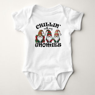 Chillin with my Gnomies Hanging Out Gnome Baby Bodysuit