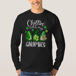 Chillin With My Gnomies Leopard Buffalo Plaid St P T-Shirt