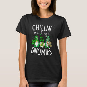 Chillin With My Gnomies Leopard Buffalo Plaid St P T-Shirt