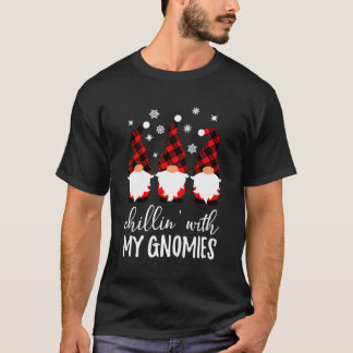 Chillin' With My Gnomies Nordic Gnome Christmas Pa T-Shirt