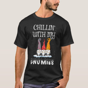 Chillin' With My Gnomies Nordic Gnome Christmas Pa T-Shirt