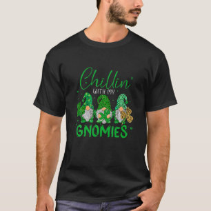 Chillin With My Gnomies Three Gnomes Leopard Patri T-Shirt