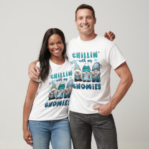 Chillin' with My Gnomies Winter Holiday Gnomes T-Shirt