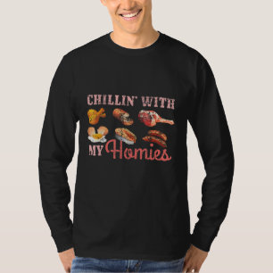 Chillin With My Homies Chicken Wing Food Bologna T-Shirt