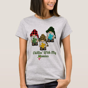 Chillin With My Homies Funny St Patricks Day Tee