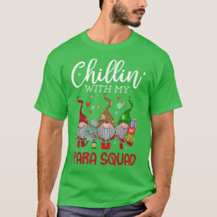 Chillin' With My Para Squad Gnomes Christmas Light T-Shirt