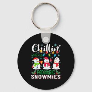 Chillin With My Pediatric Snowmies Nurse Light Chr Key Ring
