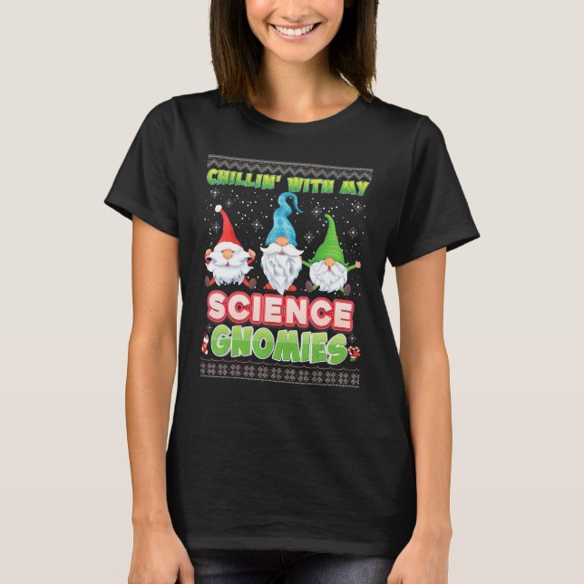 Chillin With My Science Gnomies Ugly Sweater Chris (Front)