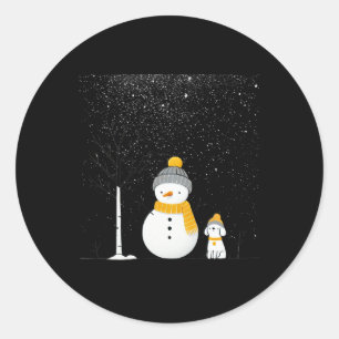 Chillin With My Snowmies Christmas Frosty Snowman Classic Round Sticker