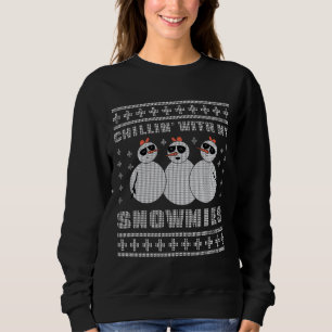 Chillin With My Snowmies Christmas Ugly Sweater Qu