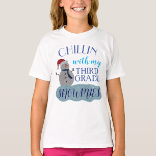 Chillin with My Snowmies Custom Glitter T-Shirt