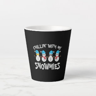 Chillin’ With My Snowmies - Cute Snowman Latte Mug