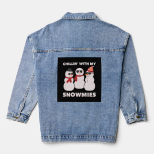 Chillin' With My Snowmies Denim Jacket