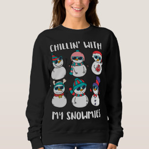 Chillin With My Snowmies Family Pyjamas Snowman Ch Sweatshirt