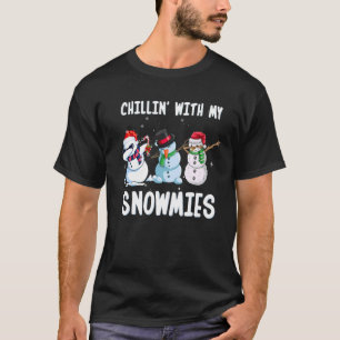 Chillin With My Snowmies Family Pyjamas Snowman Ch T-Shirt