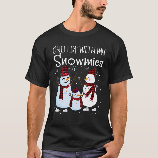Chillin With My Snowmies Family Pyjamas Snowman Ch T-Shirt (Front)