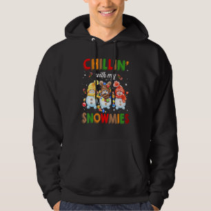 Chillin' With My Snowmies Family Snowman Xmas Matc Hoodie