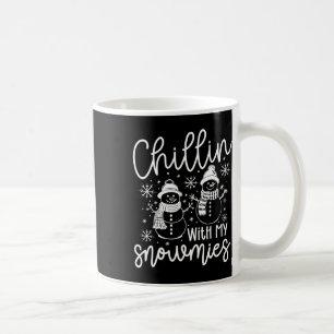 Chillin With My Snowmies Santa Snowman Funny Xmas  Coffee Mug