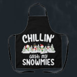 Chillin With My Snowmies Snowman Christmas Apron<br><div class="desc">Chillin With My Snowmies Snowman Christmas</div>