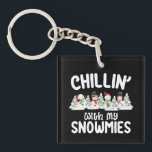 Chillin With My Snowmies Snowman Christmas Key Ring<br><div class="desc">Chillin With My Snowmies Snowman Christmas</div>