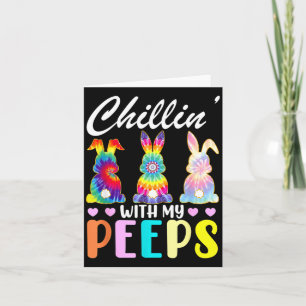 Chillin with my tie dye bunny rabbit easter t shir card
