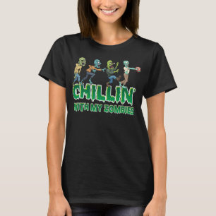 Chillin With My Zombies - Funny Halloween Boys Kid T-Shirt