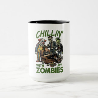 Chillin With My Zombies Halloween Boys Kids Funny Mug