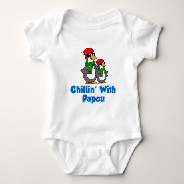 Chillin With Papou Baby Bodysuit (Front)