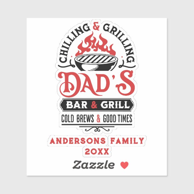 Chilling and grilling dad's bar and grill design 2 (Sheet)