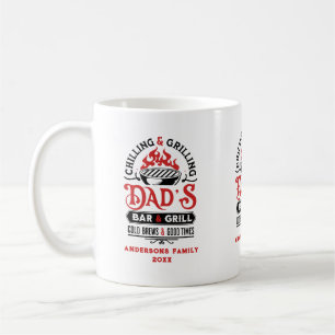 Chilling and grilling dad's bar and grill design 2 coffee mug