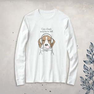 Chilling Beagle with Bubblegum Cute Funny Dog T-Shirt