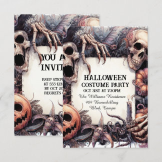 Chilling Charm: Customisable Halloween Party Call Invitation