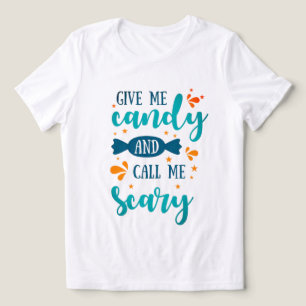 Chilling Charm: Green and Orange Halloween Quote Tri-Blend Shirt