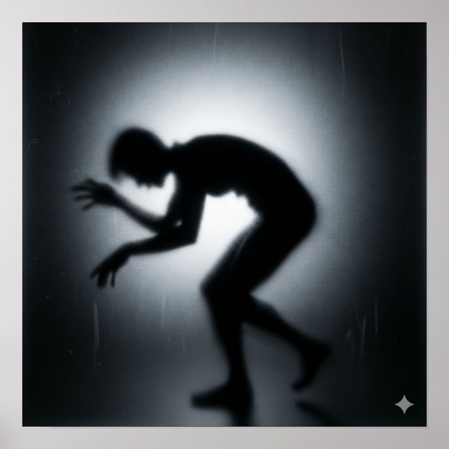 Chilling Contorted Silhouette Poster (Front)
