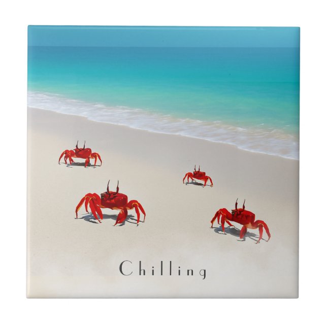 Chilling – Customisable Beach Coaster (Front)