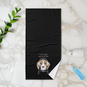 Chilling Dog with Bubblegum Cute Funny Beagle Bath Towel Set