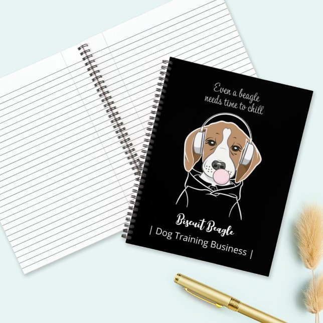 Chilling Dog with Bubblegum Cute Funny Beagle Notebook (Creator Uploaded)
