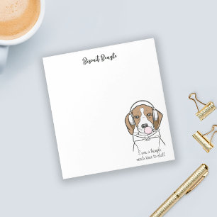 Chilling Dog with Bubblegum Cute Funny Beagle Notepad