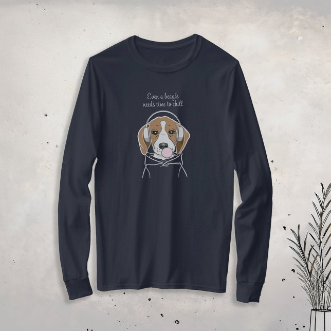 Chilling Dog with Bubblegum Cute Funny Beagle T-Shirt (Creator Uploaded)