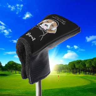 Chilling Dog with Bubblegum Funny Beagle Golf Head Cover
