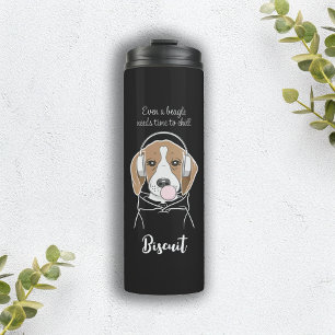 Chilling Dog with Bubblegum Funny Beagle Thermal Tumbler