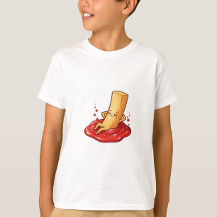 Chilling French Fry Ketchup Spa Day Kids T-Shirt
