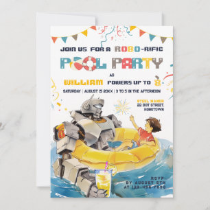 Chilling Friends Pool Party Birthday Invitation